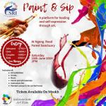 Paint and sip event poster